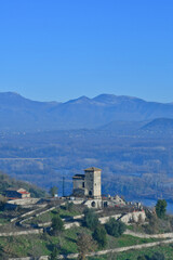Fototapeta na wymiar Landscape view of Frosinone province, city in Lazio in Italy.