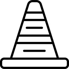 Traffic Cone Vector Icon Design Illustration