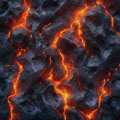 Volcanic Lava Flow Texture. AI