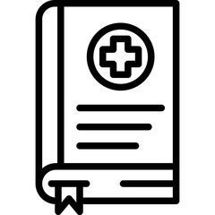 Fototapeta premium Medical Book Vector Icon Design Illustration