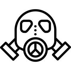 Gas Mask Vector Icon Design Illustration