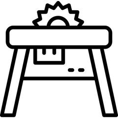 Table Saw Vector Icon Design Illustration