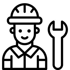 Engineer Vector Icon Design Illustration
