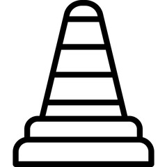 Traffic Cone Vector Icon Design Illustration
