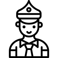 Policeman Vector Icon Design Illustration