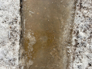 Texture of dirty snow, seamless texture of snow.