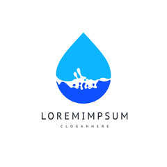 Water drop icon, can be used for logo or brand name, vector illustration. - 763919052