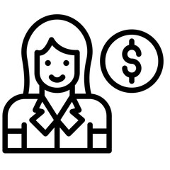Fototapeta premium Female Vector Icon Design Illustration