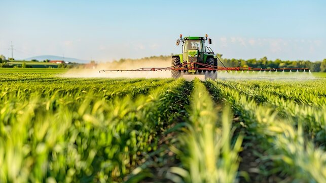 Agriculture with tractor