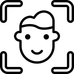 Face Scanner Vector Icon Design Illustration