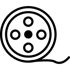 Fototapeta premium Reel Vector Icon Design Illustration