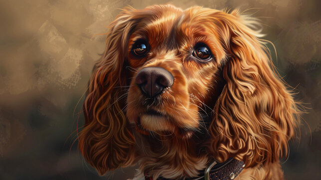 a Cocker Spaniel's coat in a hyperrealistic image