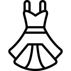 Party Dress Vector Icon Design Illustration