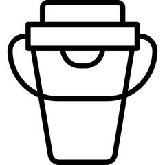 Bucket Vector Icon Design Illustration
