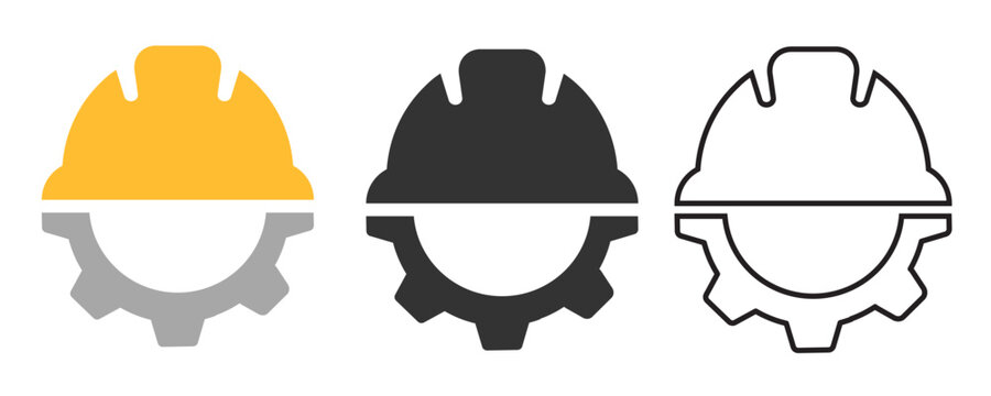 Enginner symbol vector icon. Construction helmet vector, concept builder helmet vector ilustration.