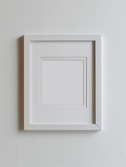 blank square white frame for mockup