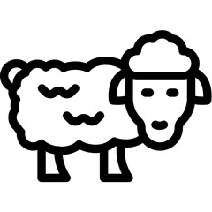 Sheep Vector Icon Design Illustration