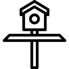 Bird House Vector Icon Design Illustration