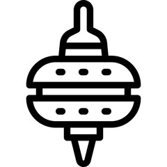 Spinning Top Vector Icon Design Illustration