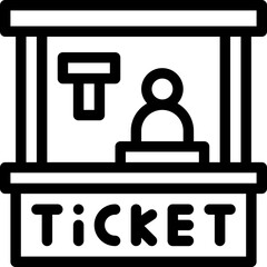 Ticket Office Vector Icon Design Illustration