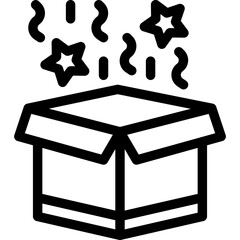Magic Box Vector Icon Design Illustration