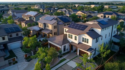 Home solar batteries on roofs