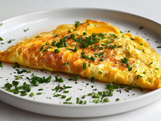 Perfectly Cooked French Omelette with Chives
