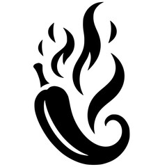 Spicy chili silhouette