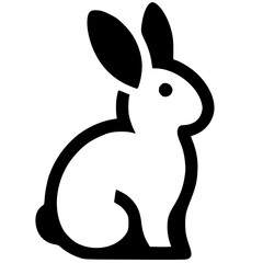 Silhouette of a rabbit