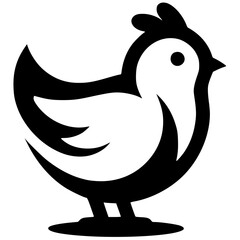 Silhouette of a chicken
