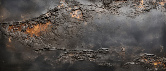 Obraz premium Rustic black surface with orange rust for textured and grunge backgrounds