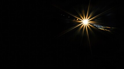 Obraz premium Shining , on isolated black background . Generative AI