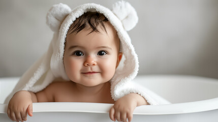 baby in bath towel