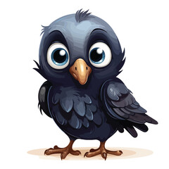 Funny Cute Crow Clipart 