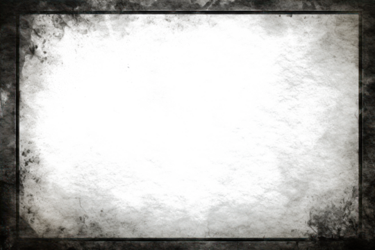 Grunge frame overlay, border with empty transparent copyspace inside