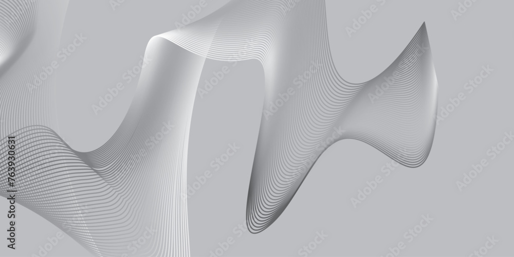 Fototapete abstract background with glowing wave. shiny moving lines design element