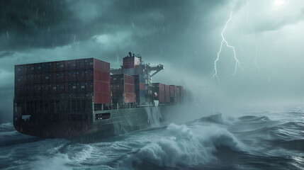 Fototapeta premium logistic distribution or transportation Industry or shipping business, Container Cargo shipment , truck delivery, airplane , import export Concept