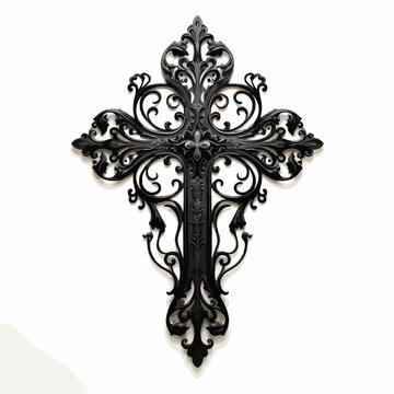 Intricate Gothic Cross Clipart