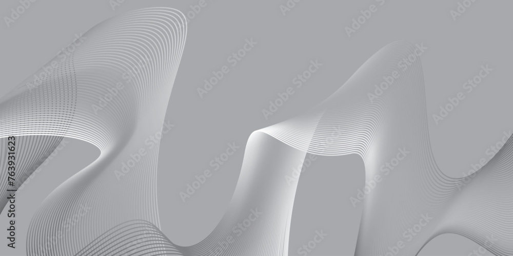 Fototapete abstract background with glowing wave. shiny moving lines design element