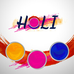 Happy Holi wishes greeting card design