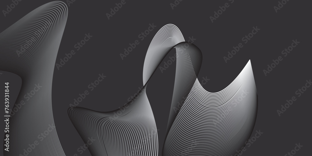 Poster abstract background with glowing wave. shiny moving lines design element