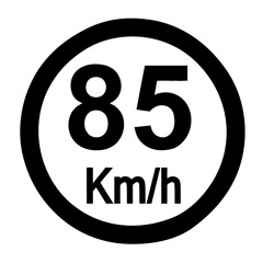Speed limit sign 30 km h icon vector illustration