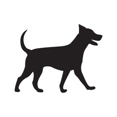 Walking dog icon vector silhouette isolated design
