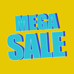 3D mega sale.
Promotion, discount, black Friday.
Super discount