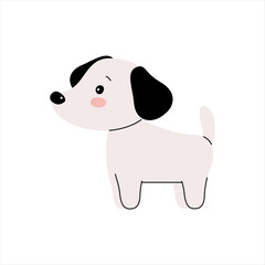 Cute puppy in flat style.Vector.