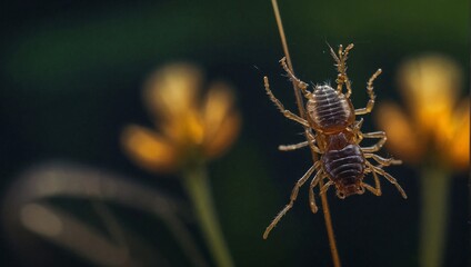Naklejka premium A louse clinging