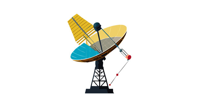 illustrazione di antenna parabolica per telecomunicazioni