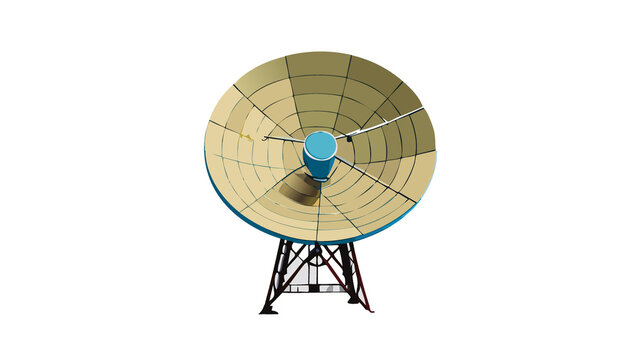 illustrazione di antenna parabolica per telecomunicazioni
