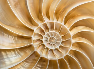 An amazing fibonacci pattern in a nautilus shell