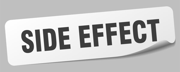 side effect sticker. side effect label - obrazy, fototapety, plakaty